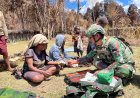 Kekeringan Melanda Nduga, Satgas Yonif 742/SWY Sambangi Warga Ninggea