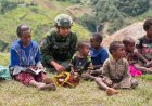 Komsos Humanis di Nduga, Yonif 200/Bhakti Negara Dekat dengan Warga dan Anak-anak